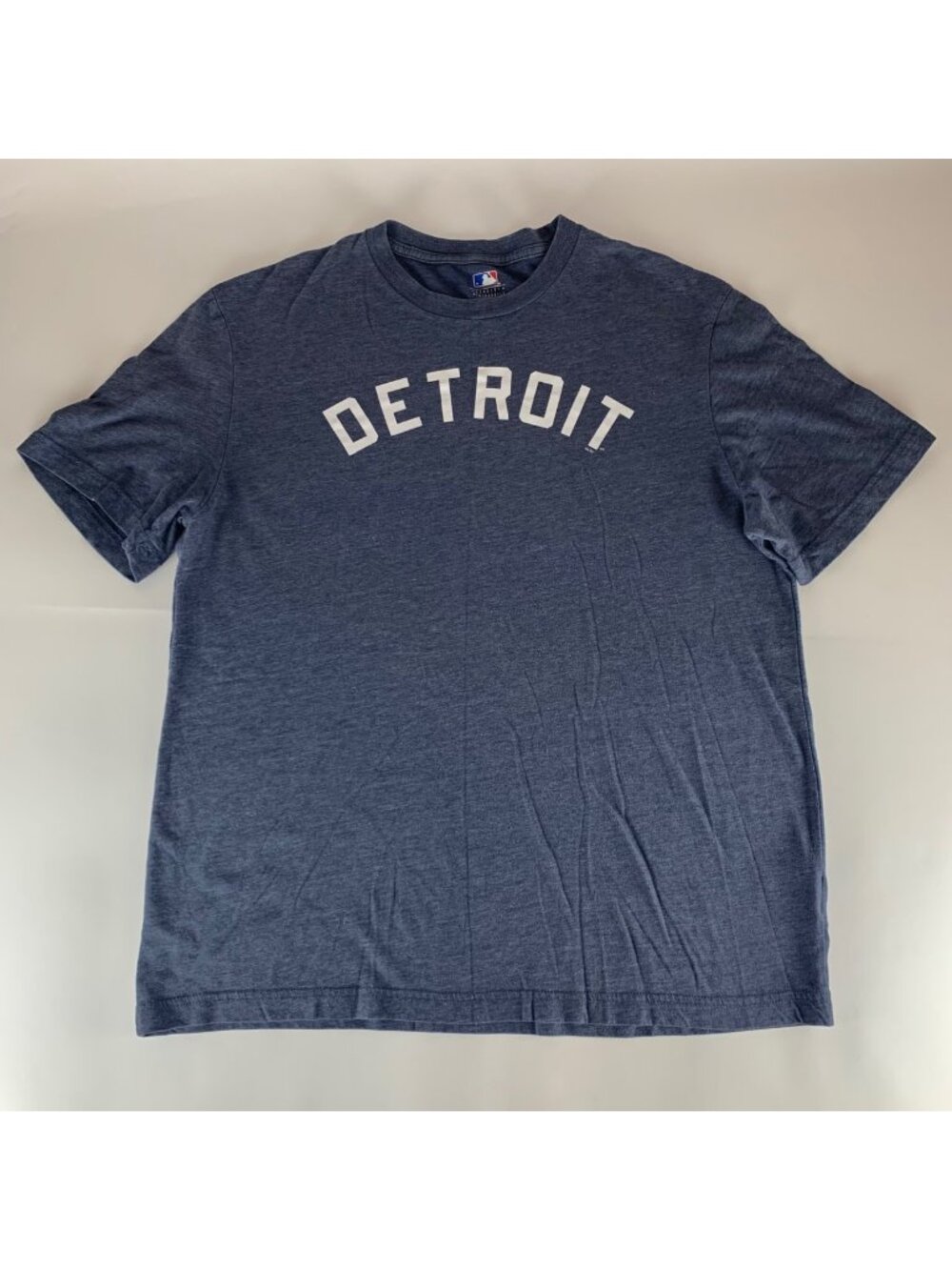 Detroit Tiger MLB Retro Navy Blue Short Sleeve Crewneck Shirt Mens Large